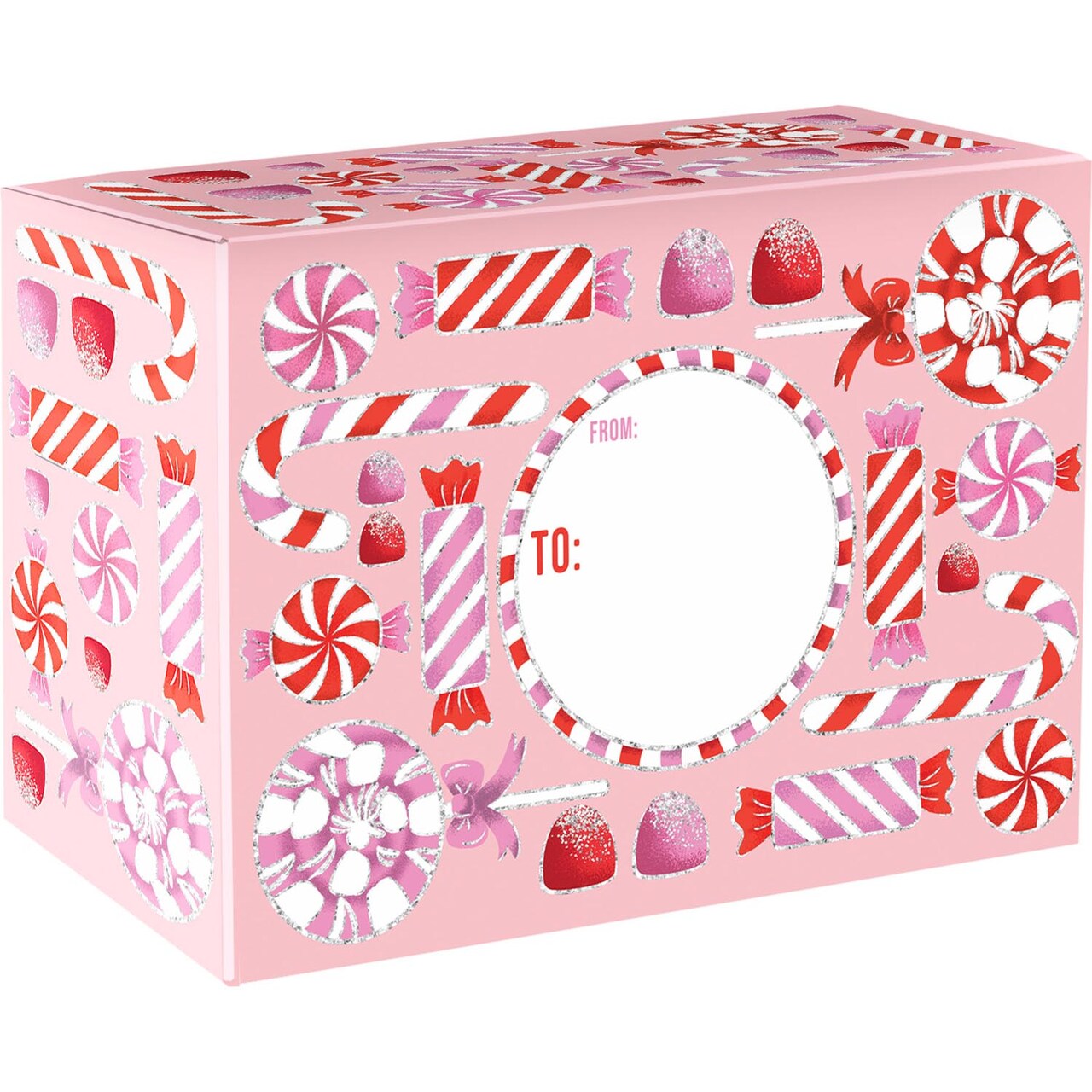 Pack/6: Candy Christmas Theme Mailing Box - 9-1/2 x 4 x 6-1/2"